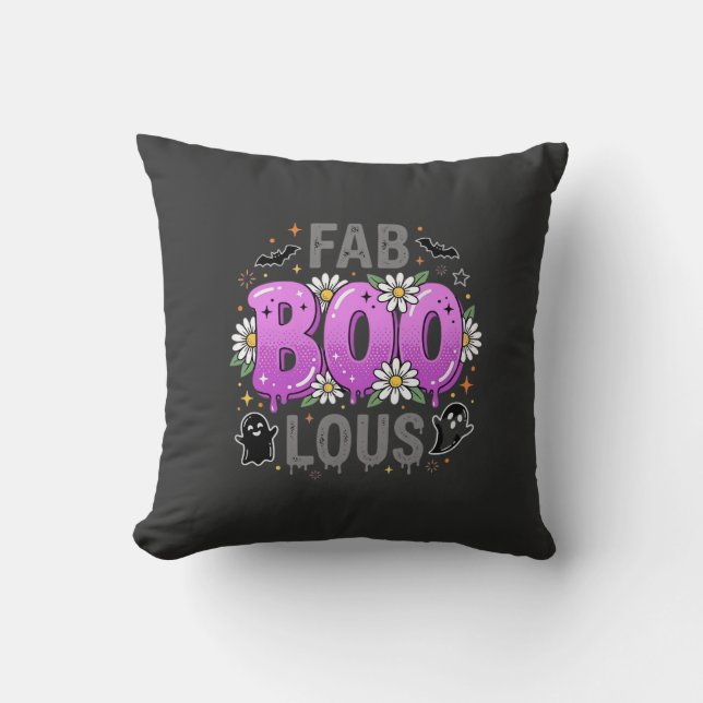 Coussin Fab Boo Lous modèle de fantôme d'Halloween_1 (Recto)