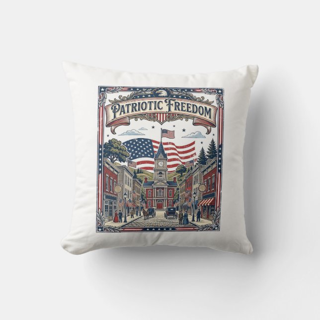 Coussin Fabricant de savon patriotique (Recto)