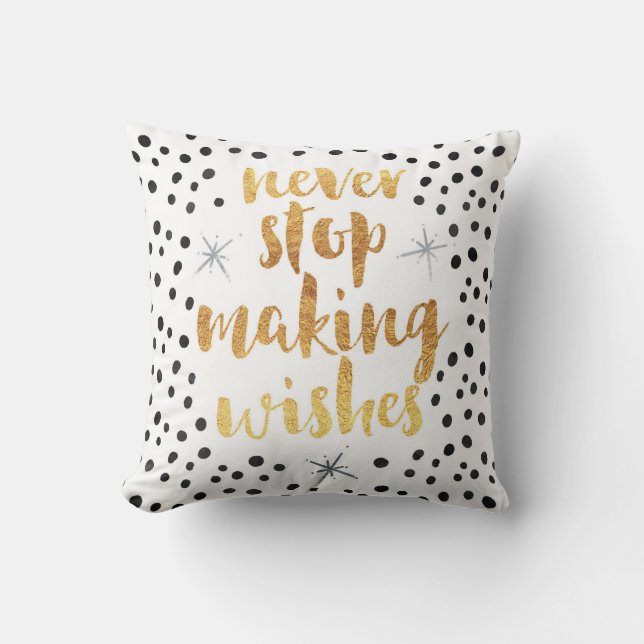 Coussin Fabrication de la citation de souhaits (Recto)