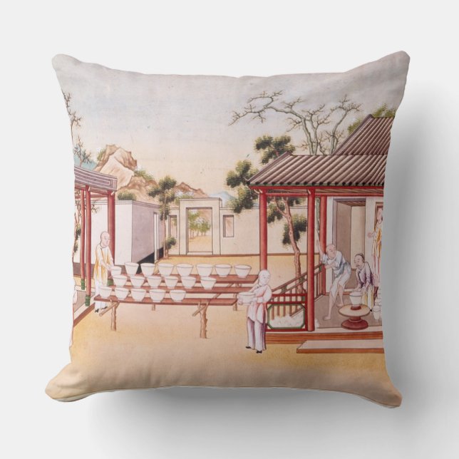 Coussin Fabrication de porcelaine (la semaine sur le (Recto)