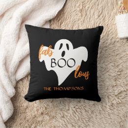 Coussin Fabulous Ghost fab-boo-lous drôle Halloween