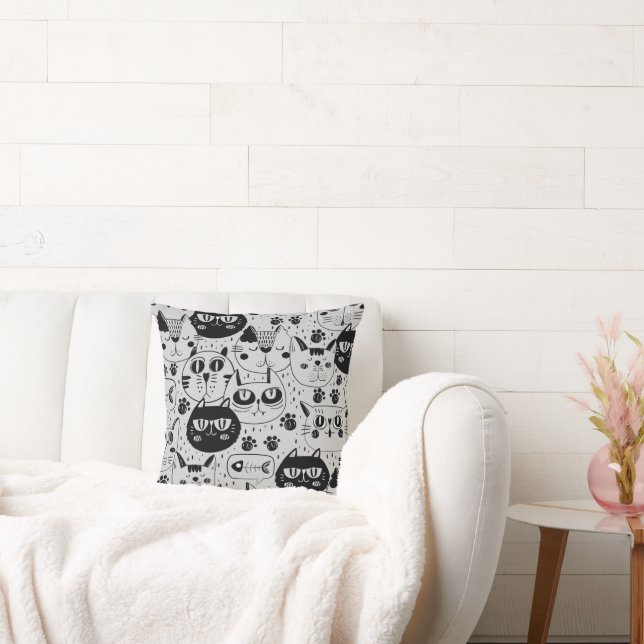 Coussin face à face de chat idiot (Canapé)