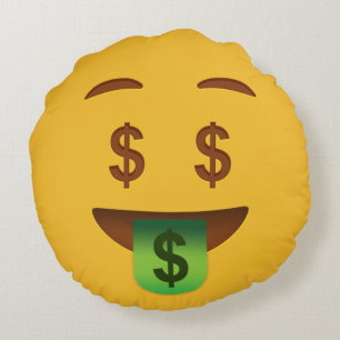 Coussin face argent EmojiJeter