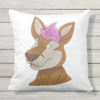 Coussin Face de cerf d'anthro