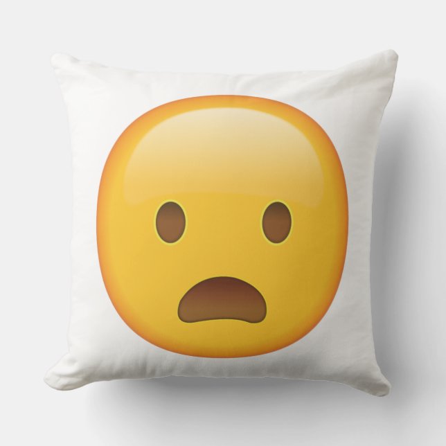 Coussin Face de givre avec bouche ouverte - Emoji (Recto)