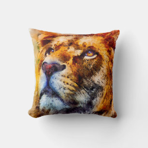 Coussin Face de lion de platine