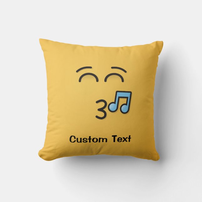 Coussin Face sifflante avec yeux souriants Lancer l'oreill (Recto)