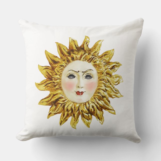 Coussin Face solaire radieuse (Recto)