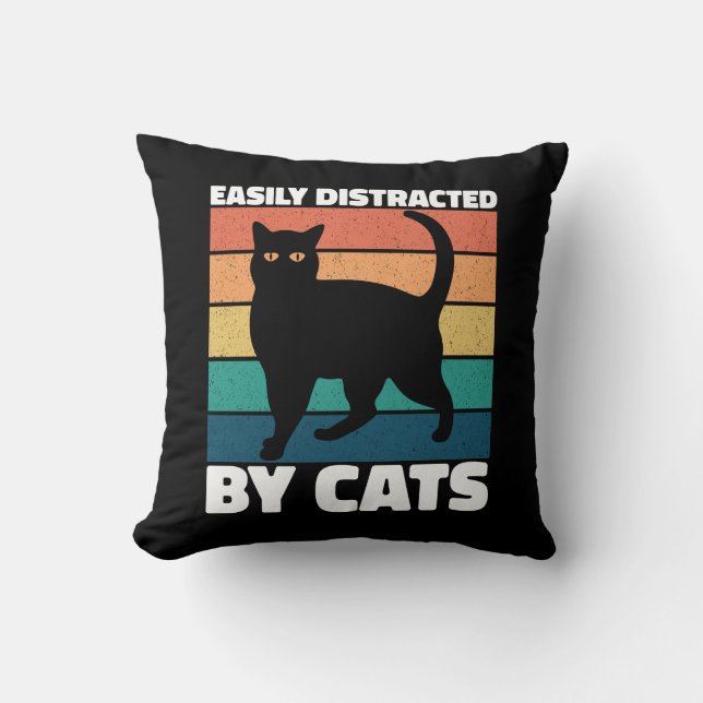 Coussin Facilement Distrait Par Chats Cute Kitten Chat Pro (Recto)