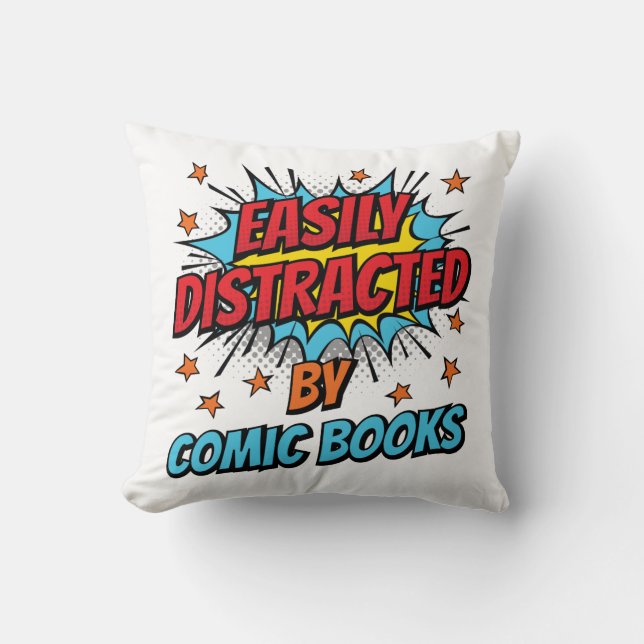 Coussin Facilement distrait par Comic Books Comics Lover (Recto)
