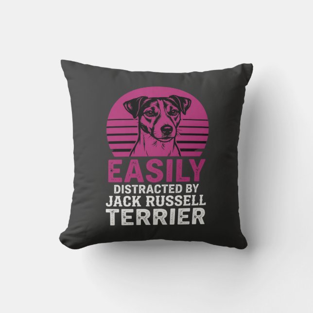 Coussin Facilement Distrait Par Jack Russell Terrier (Recto)