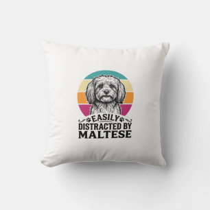 Coussin Facilement Distrait Par La Conception De Chien Vin