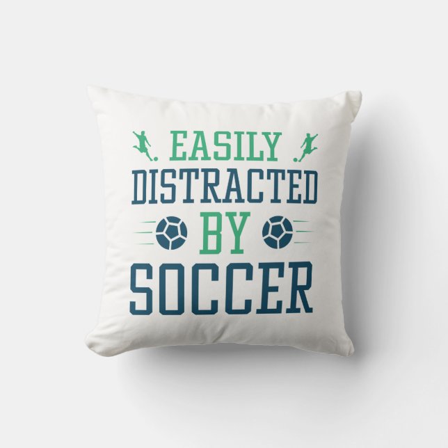 Coussin Facilement Distrait Par Le Football (Recto)