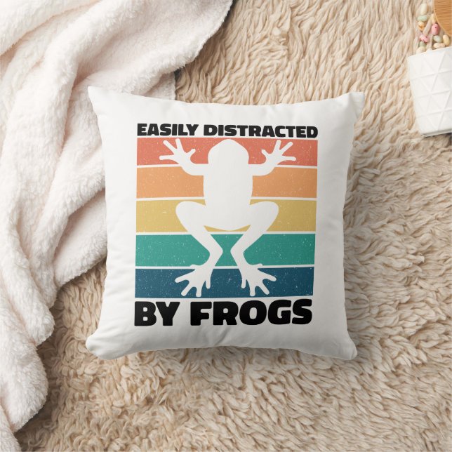 Coussin Facilement Distrait Par Les Amateurs De Grenouille (Couverture)