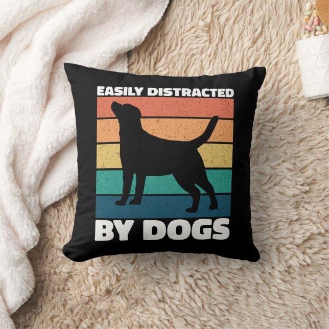 Coussin Facilement Distrait Par Les Chiens De Mignons Amou (Couverture)