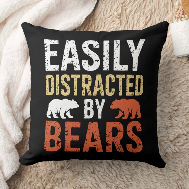 Coussin Facilement Distrait Par Les Ours Gay Ours Fierté L (Couverture)