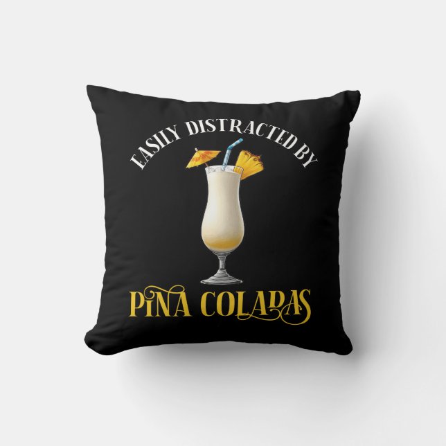 Coussin Facilement Distrait Par Les Pina Coladas (Recto)