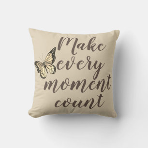 Coussin Faire Compter Chaque Moment Jeter L'Oreiller