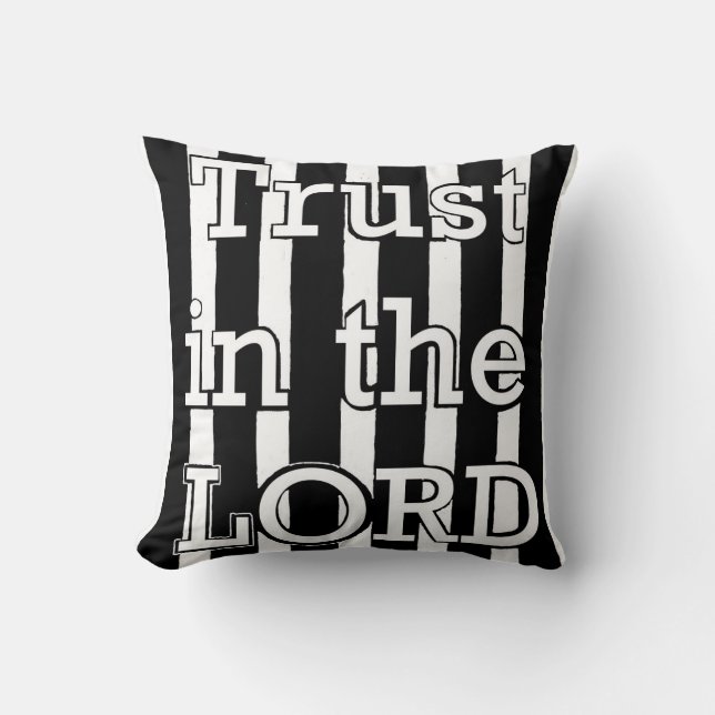Coussin Faire confiance au Seigneur (Recto)