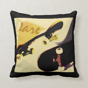 Coussin faire de la planche à roulettes - style vintage