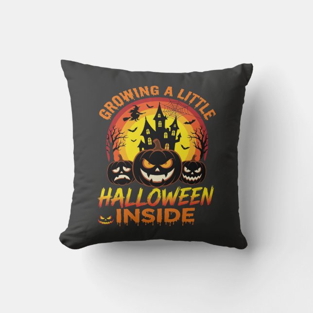 Coussin Faire grandir un peu d'Halloween à l'intérieur d'u (Recto)