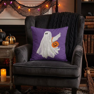Coussin Faire l'aumône ou traiter le fantôme avec une citr