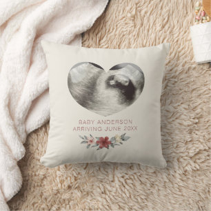 Coussin Faire-part de grossesse de l'ultrasound du coeur