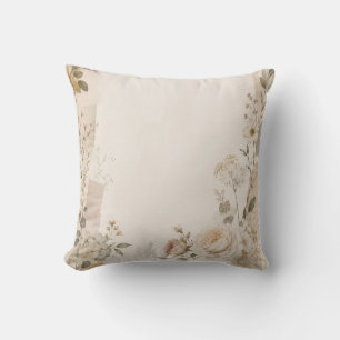 Coussin Faire-part de mariage de jardin avec une touche na