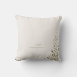 Coussin Faire-part de mariage européen en vert olive