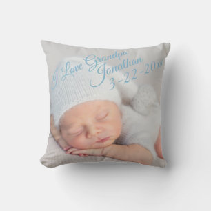 Coussin Faire-part de naissance photo Personnaliser les st