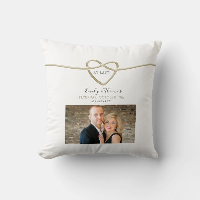 Coussin Faire-part de report de mariage (Recto)