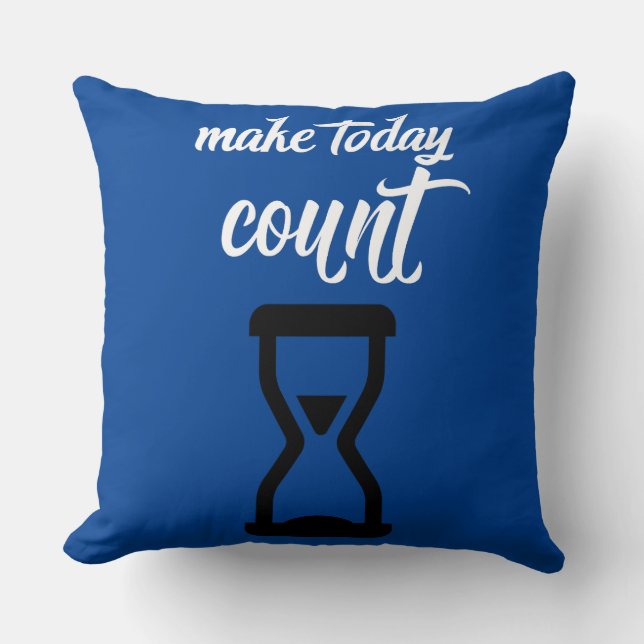 Coussin "Faire que cette journée compte" (Recto)