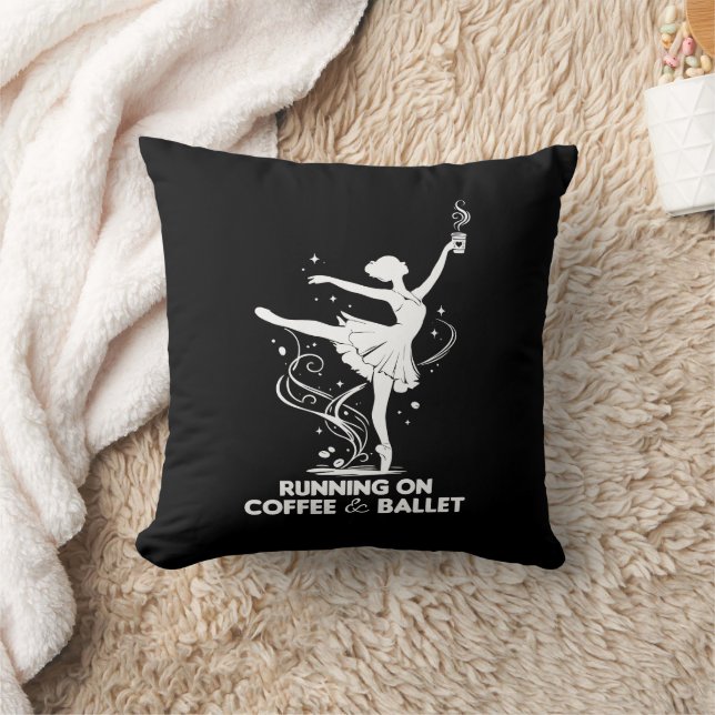 Coussin Faire Tourner Le Café Et La Danse Drôle Professeur (Couverture)