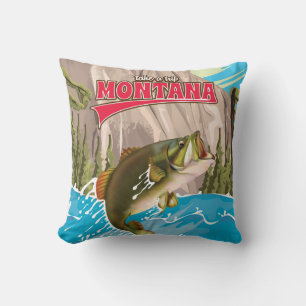 Coussin Faire un voyage - Affiche de voyage vintage du Mon