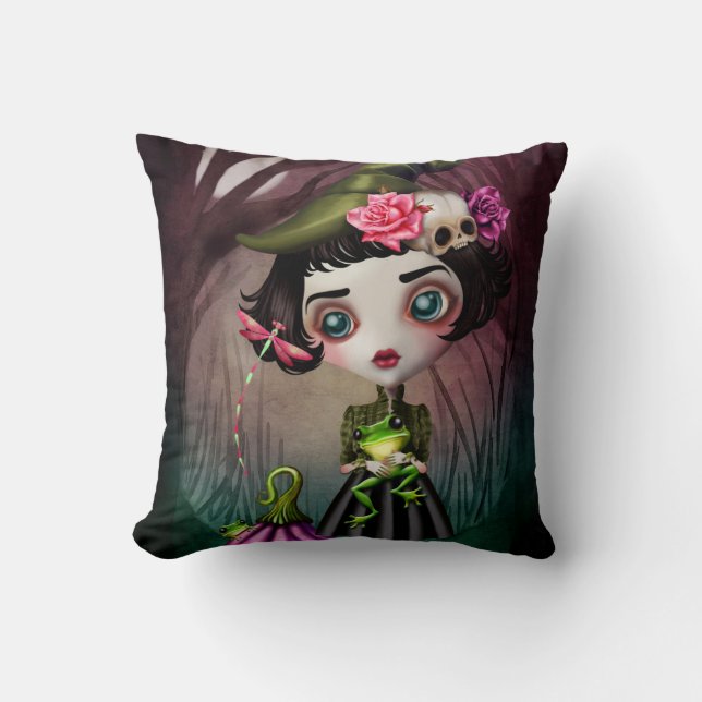 Coussin Fairuza la Petite Sorcière (Recto)