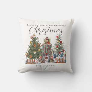 Coussin Fairy Joyeux Noël Forêt forestière