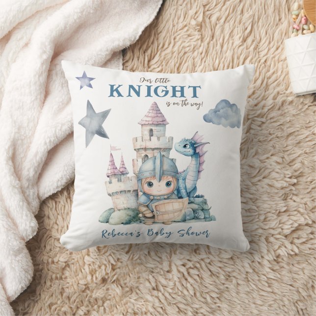 Coussin Fairytale Dreamy Dragon Blue Knight Baby shower (Couverture)