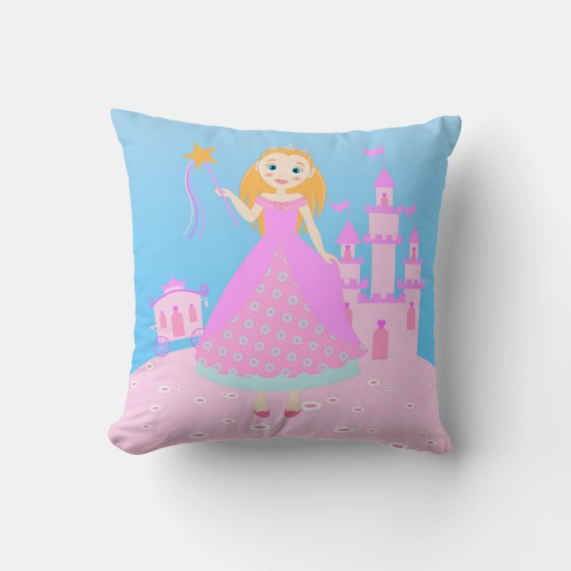 Coussin Fairytale Princess à Pink Birthaday (Recto)