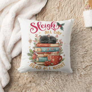 Coussin Fais du traîneau toute la journée, lis toute la nu