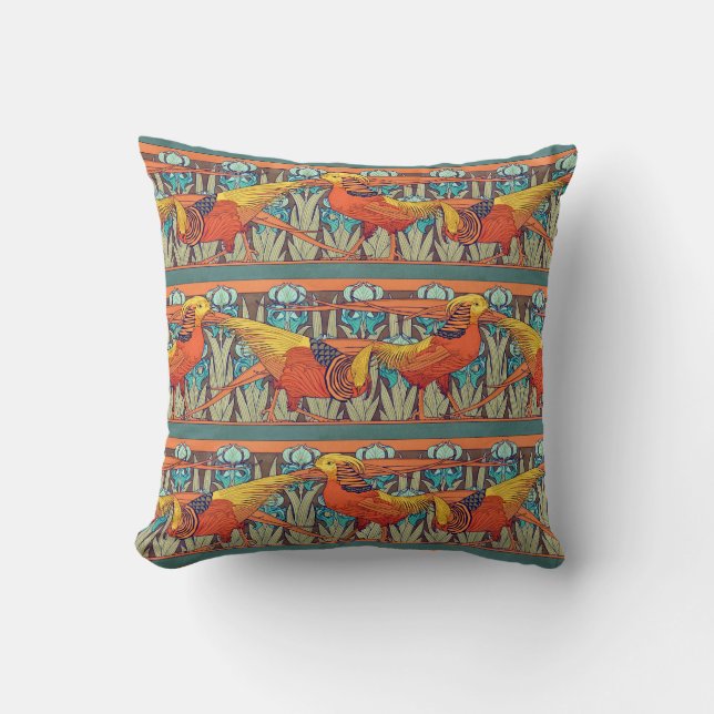 Coussin Faisan doré Rétro (Recto)