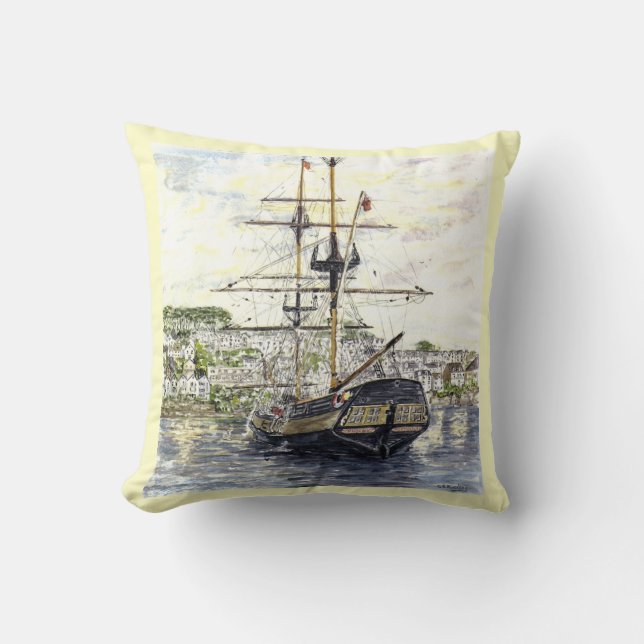 Coussin "faisant face à Fowey" (Recto)