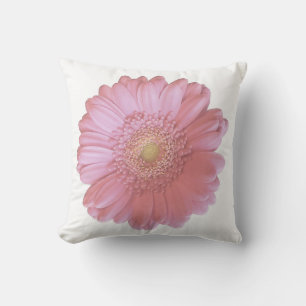 Coussin Faisée de gerbera rose pâle