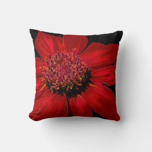 Coussin Faisée rouge avec une lueur