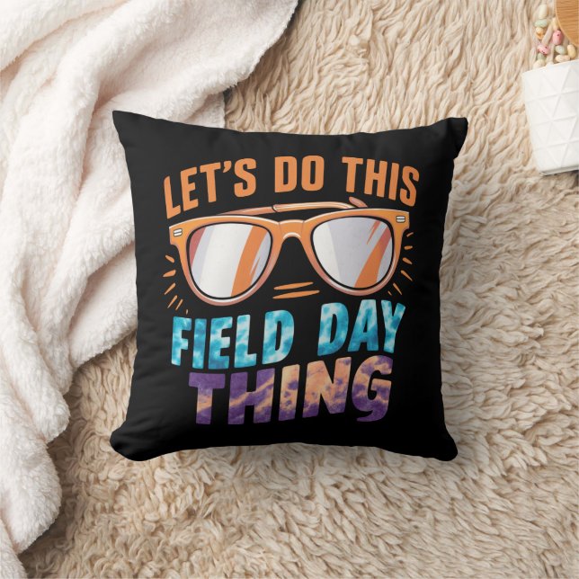 Coussin Faisons cette journée de terrain avec des lunettes (Couverture)