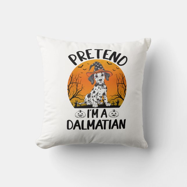 Coussin Faisons comme si j'étais un Dalmatien Halloween (3 (Recto)