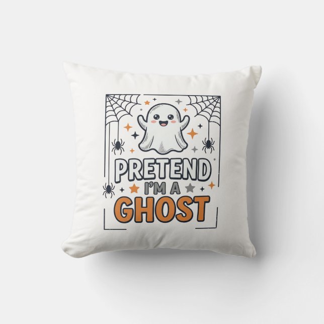 Coussin Faisons comme si j'étais un Fantôme Mignon Hallowe (Recto)