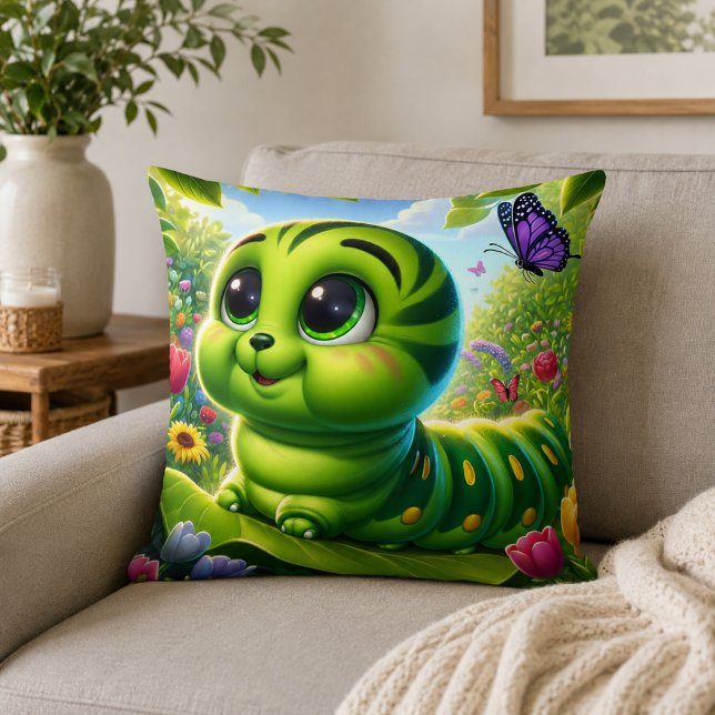Coussin Faisons comme si j'étais une chenille Adultes Enfa (Pretend I'm A Caterpillar Adults Kids Throw Pillow)