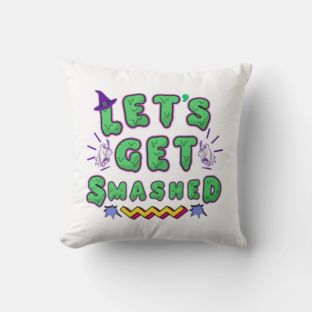 Coussin Faisons tomber la conception de la fête d'Hallowee (Recto)
