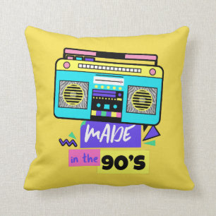 Coussin Fait dans le carreau nostalgique drôle de cadeau