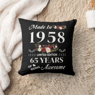 Coussin Fait En 1958 Edition Limitée 65 Ans D'Être Trois